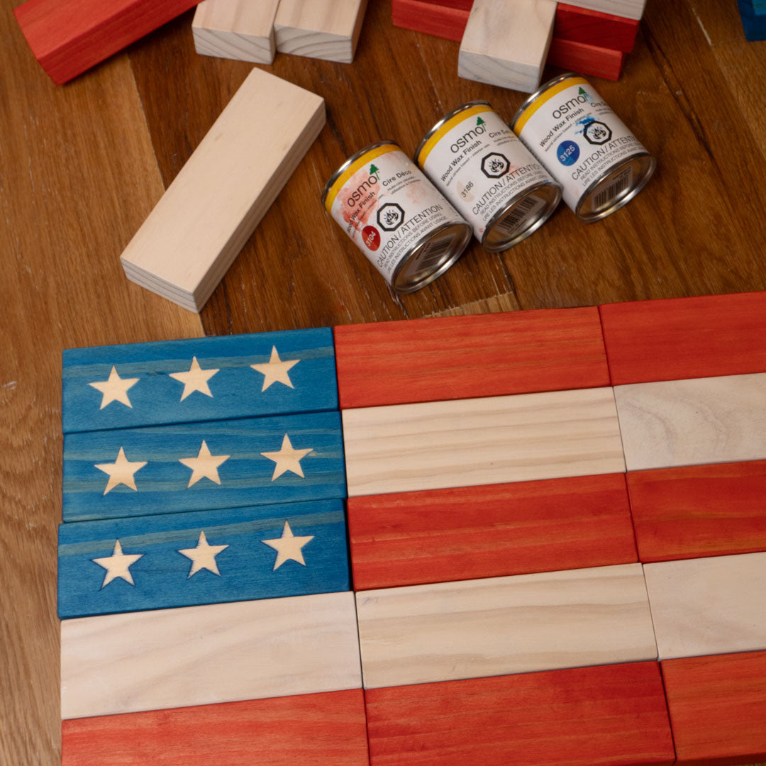 American Themed Jenga for July 4th